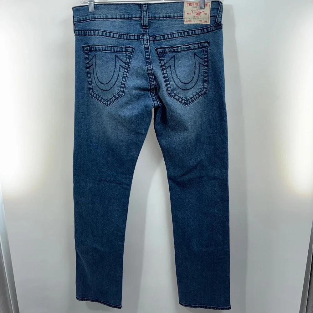 True Religion Ricky Men's 36 Blue Relaxed Straight Jeans 34